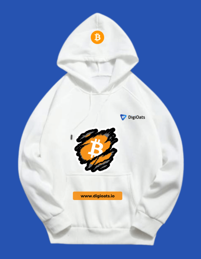 White Bitcoin Hoodie