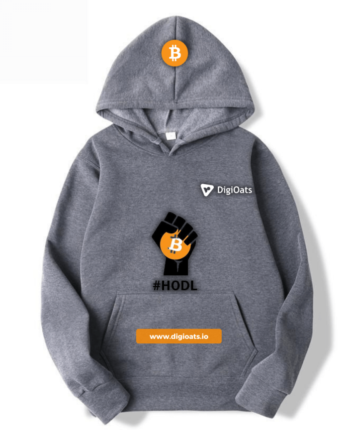 Grey #HODL Hoodie